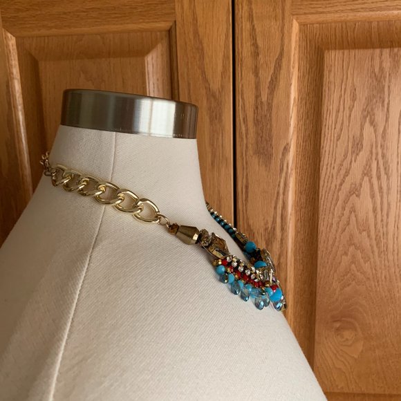 Crystal & Beaded Statement Necklace -Perfect Shape - Picture 3 of 10